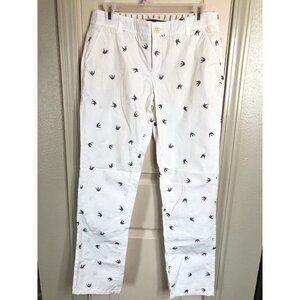 Daughters of the Liberation Anthropology Womens Size 4 White Embroidered Pants